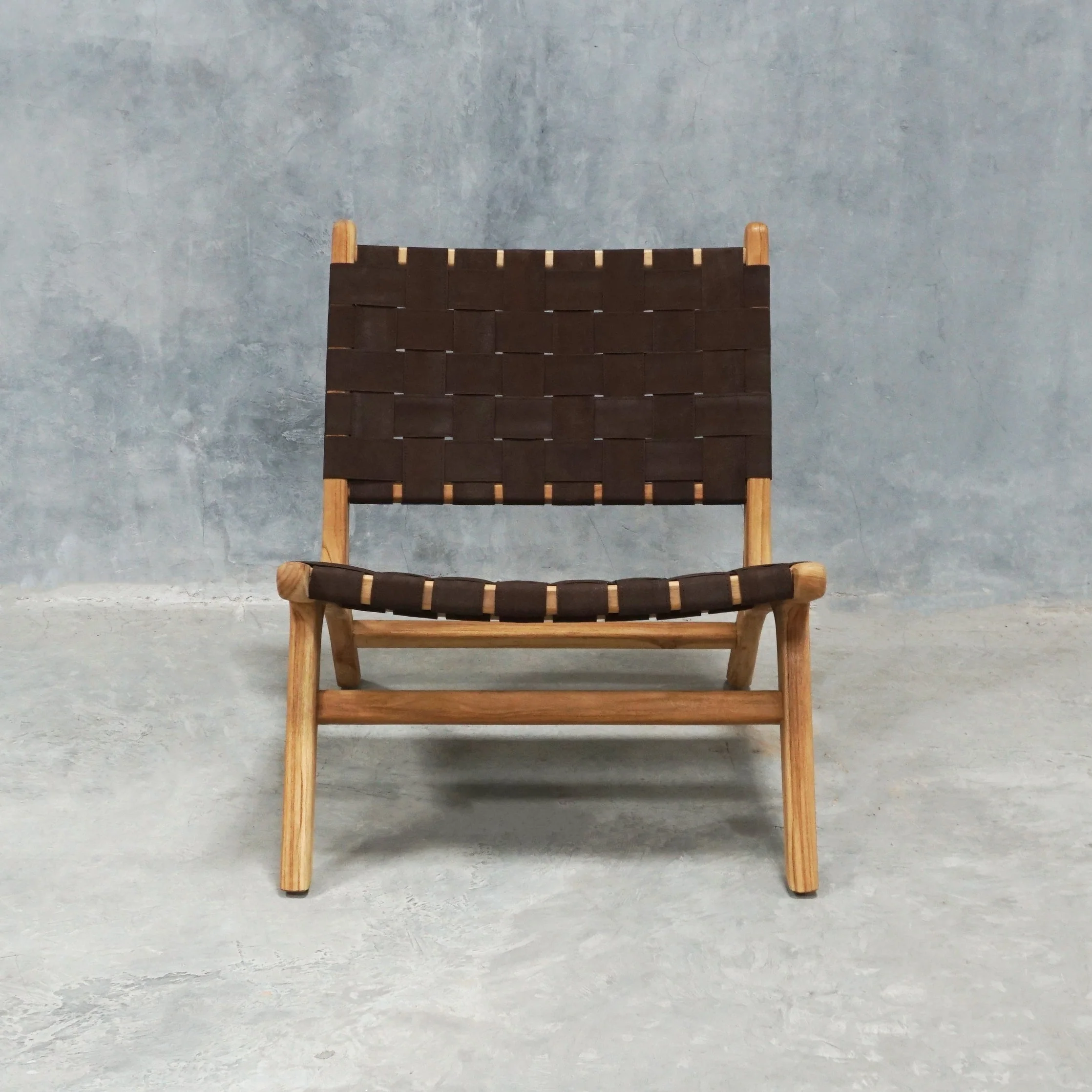 Strap Lounge Chair Dark Brown - Image 5