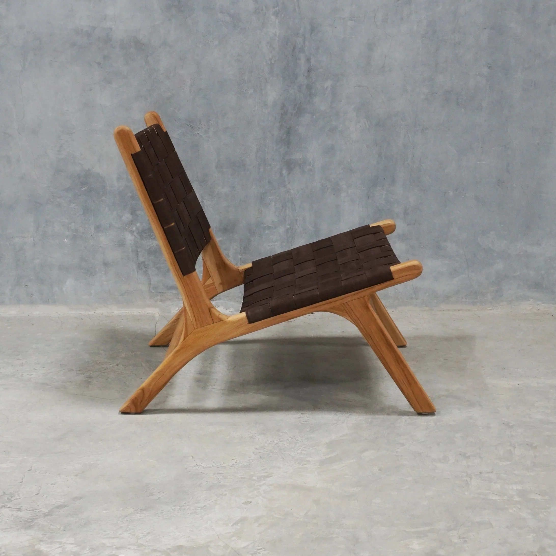 Strap Lounge Chair Dark Brown - Image 6
