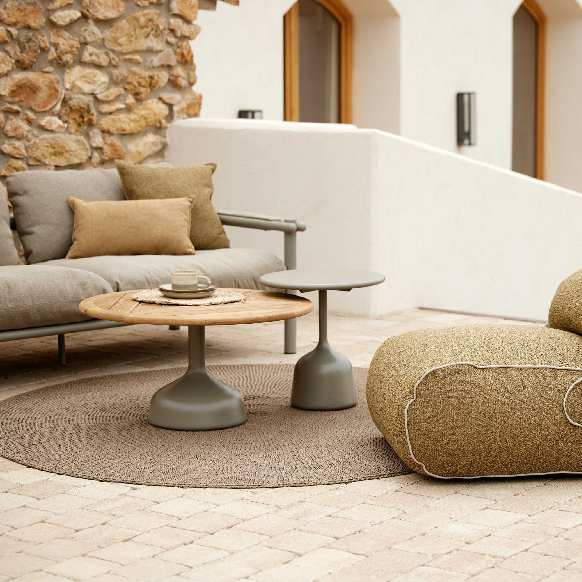 Glaze Coffee Table Base - Large | Taupe Aluminium - Image 2
