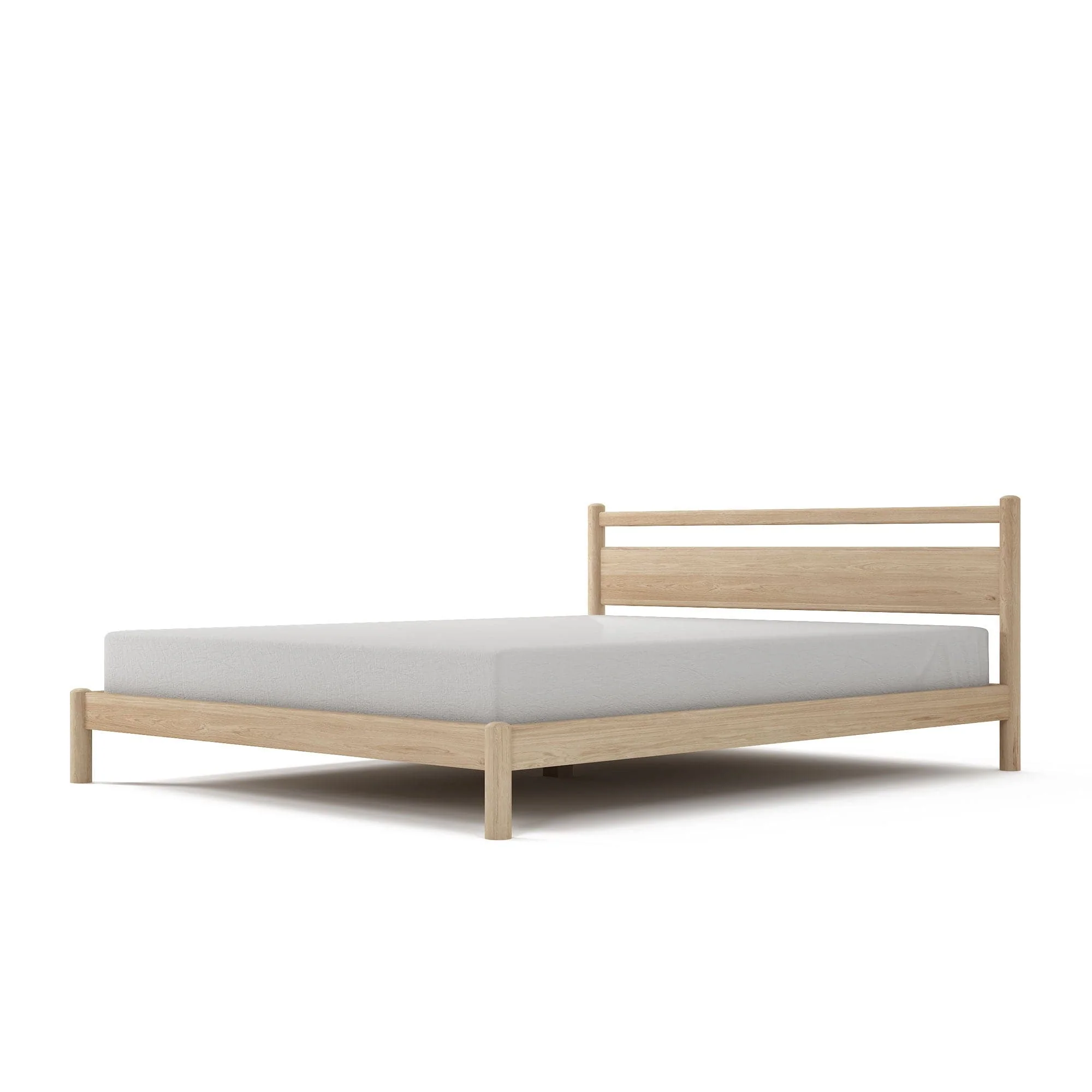 Taku Queen Bed - European White Oak