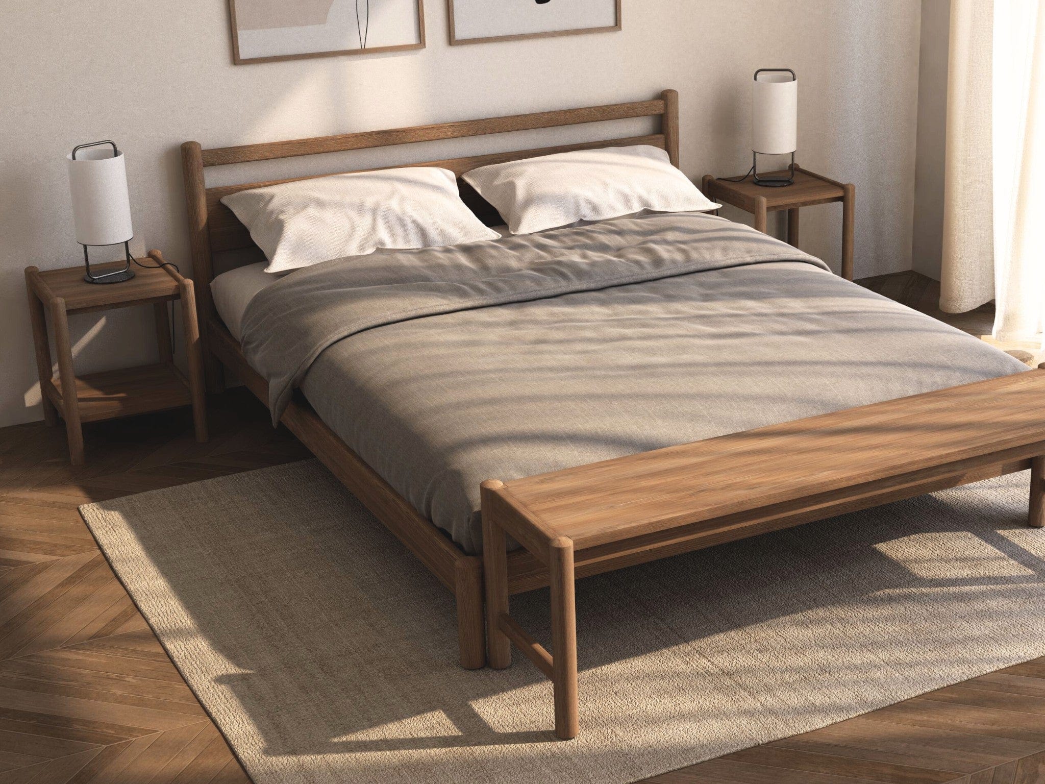 Taku Queen Bed - European White Oak - Image 12