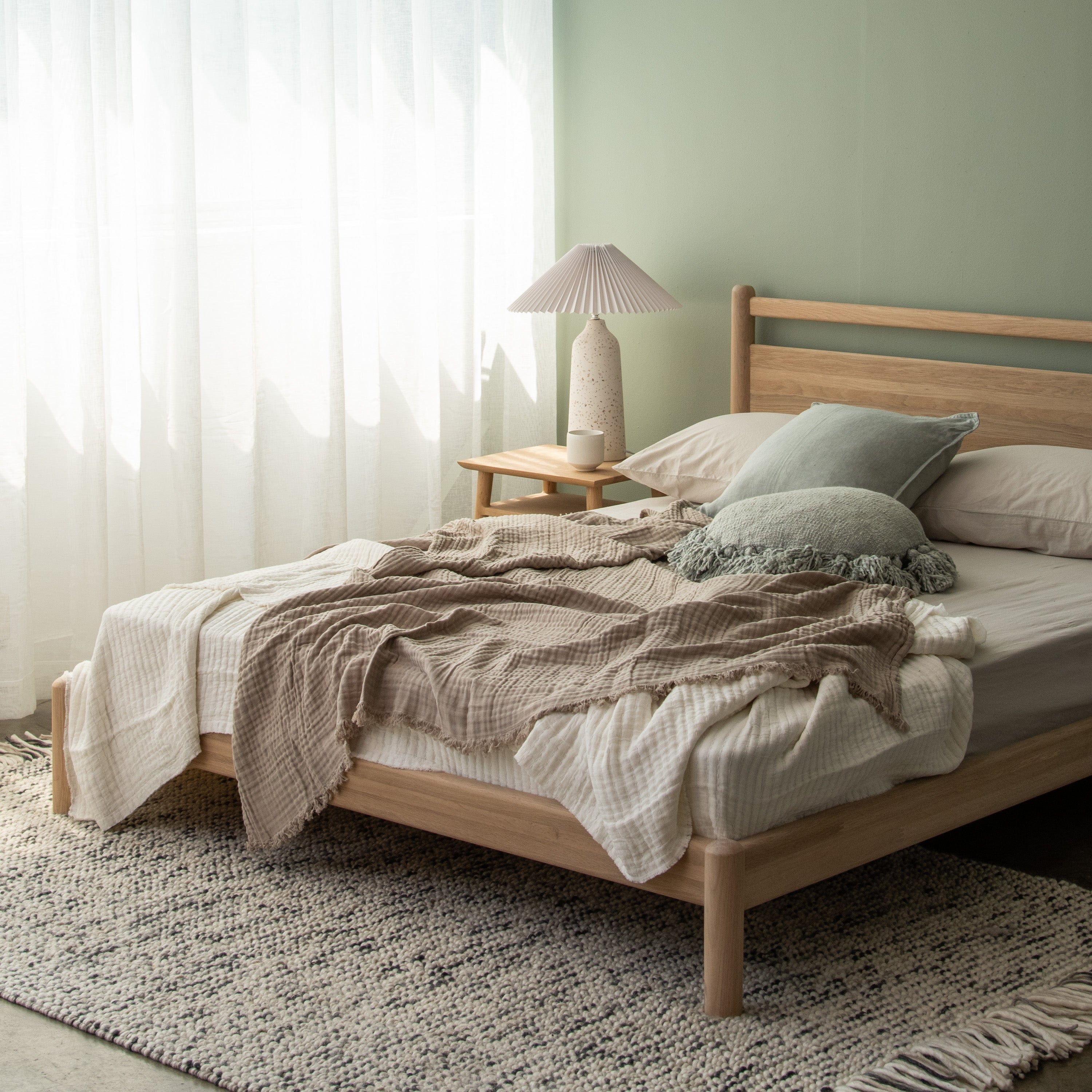 Taku Queen Bed - European White Oak - Image 2