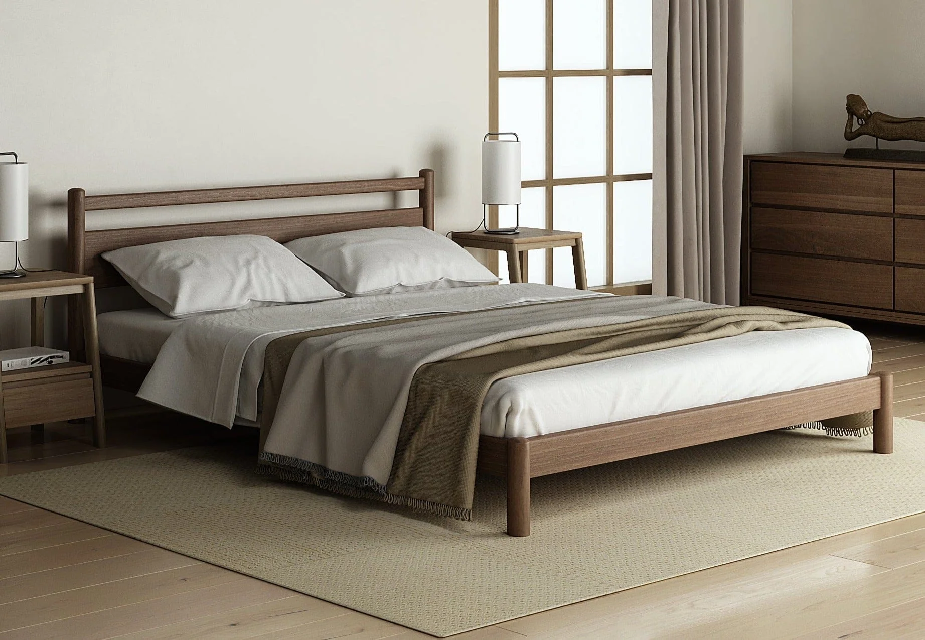 Taku Queen Bed Model 2 - FSC Recycled Teak - Image 4