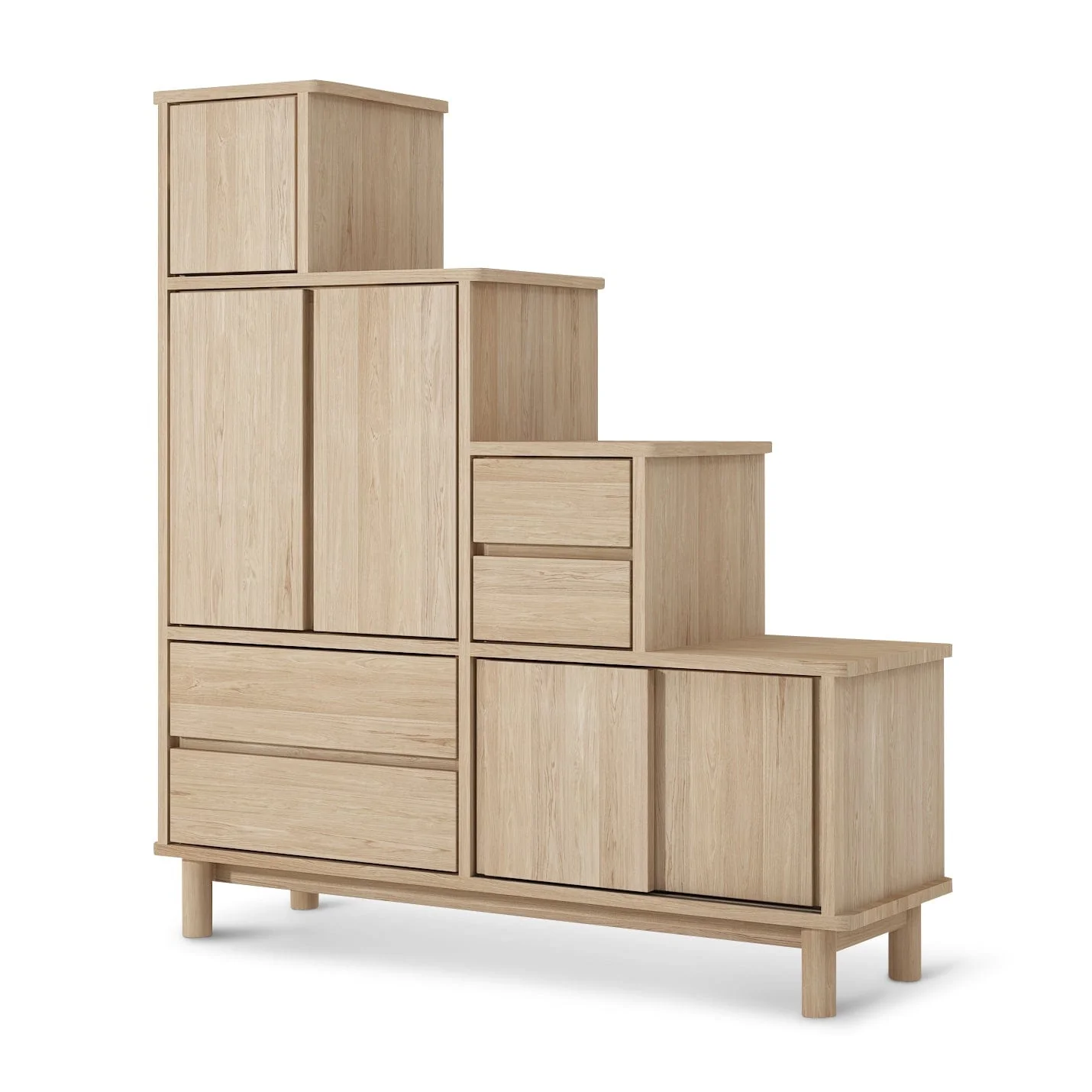 Tansu K Stairs Cabinet - European White Oak