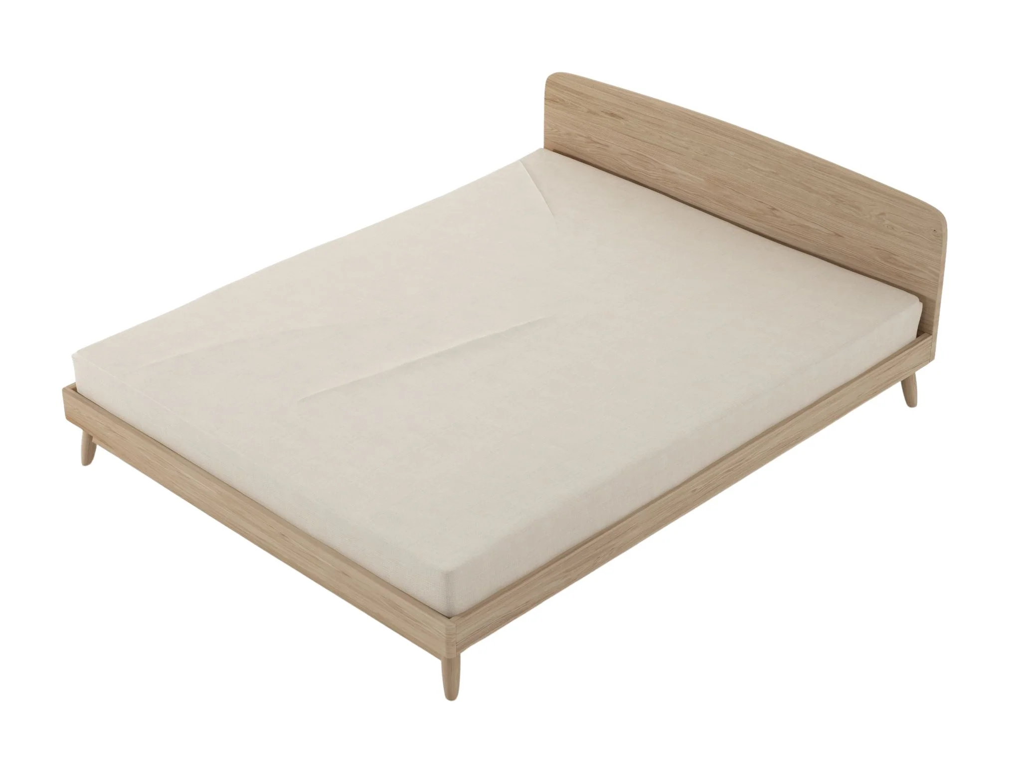 Twist Queen Bed - European Oak - Image 4