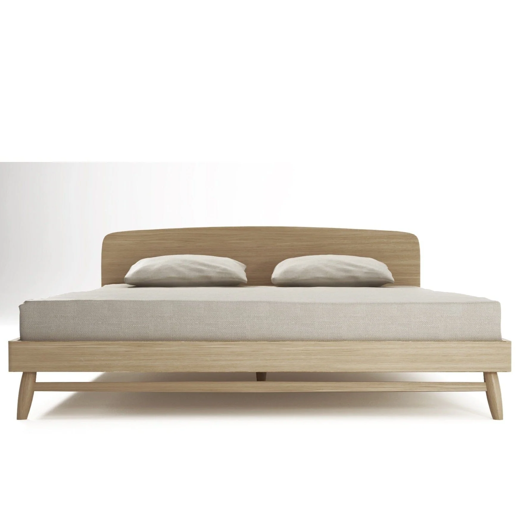 Twist Queen Bed - European Oak - Image 5