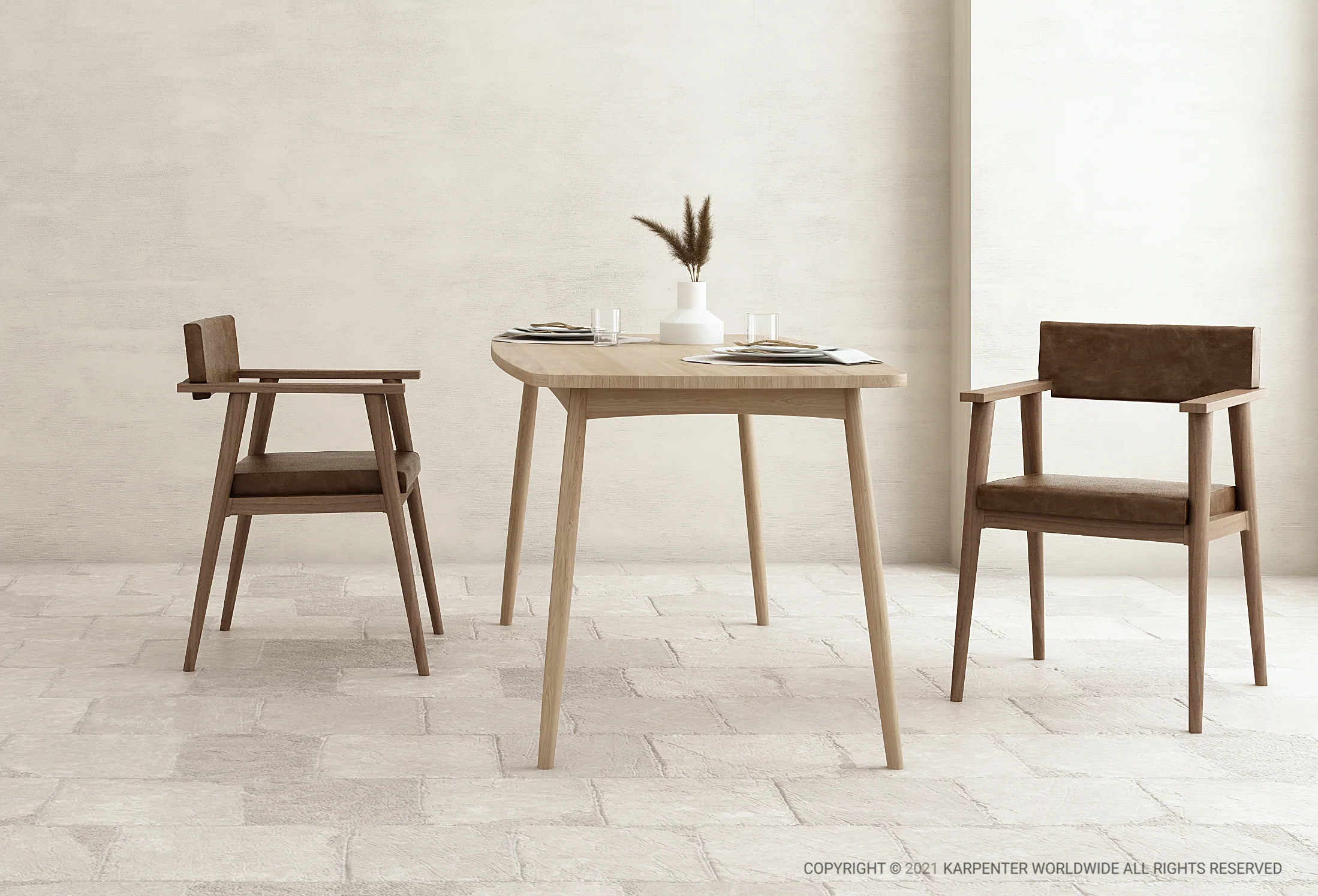 Twist Dining Table 200(CM) - European Oak - Image 3