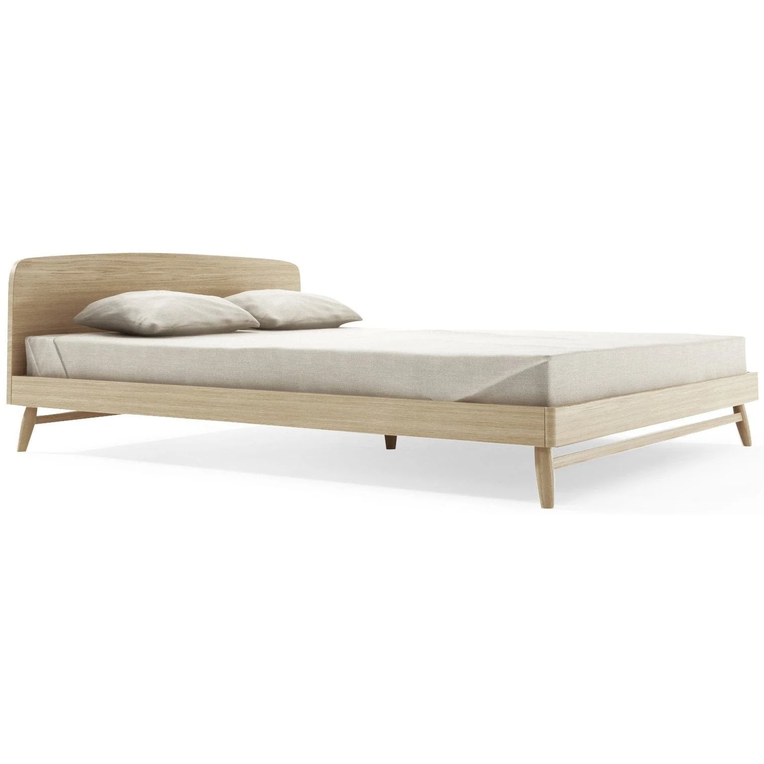 Twist Double Bed - European Oak