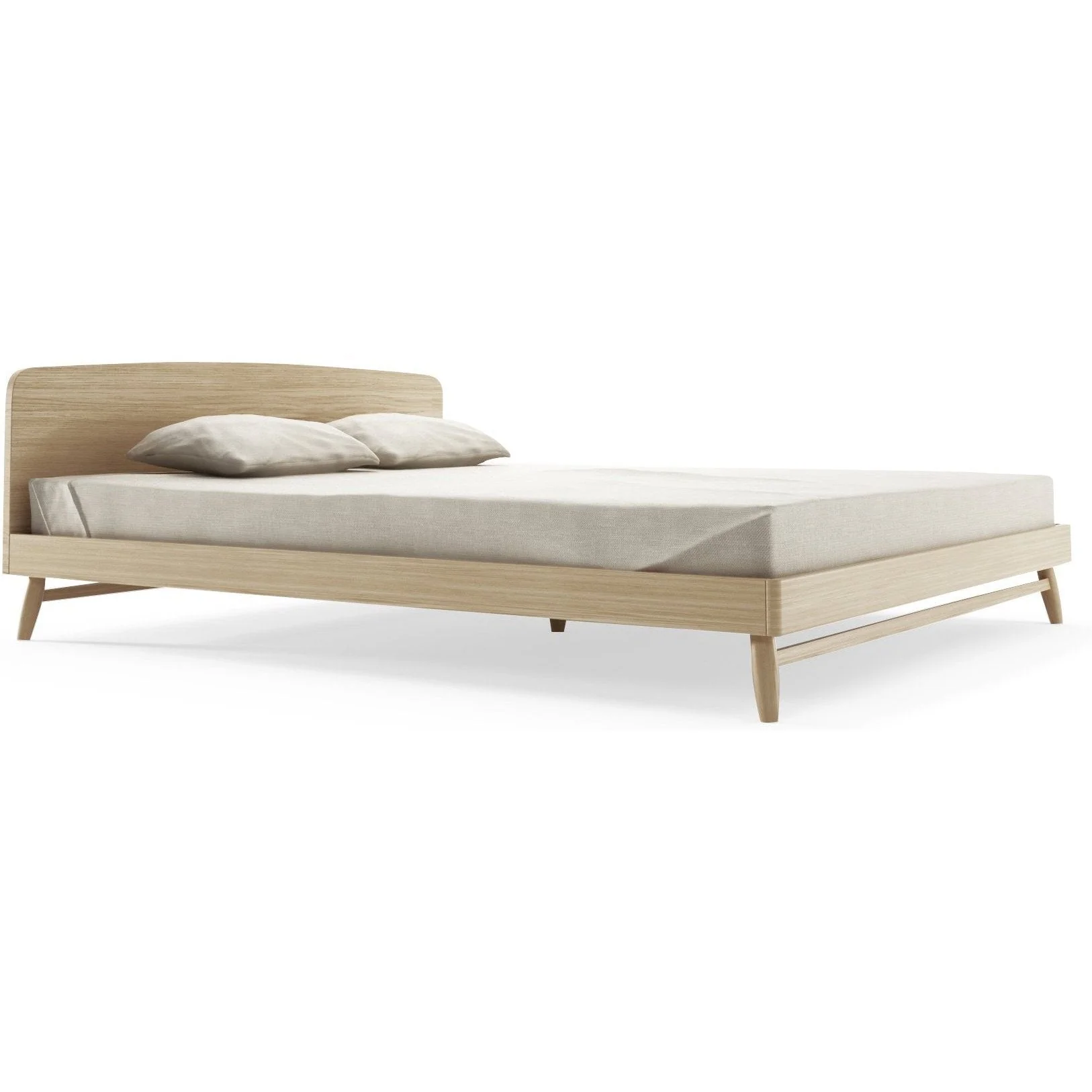 Twist King Bed - European Oak
