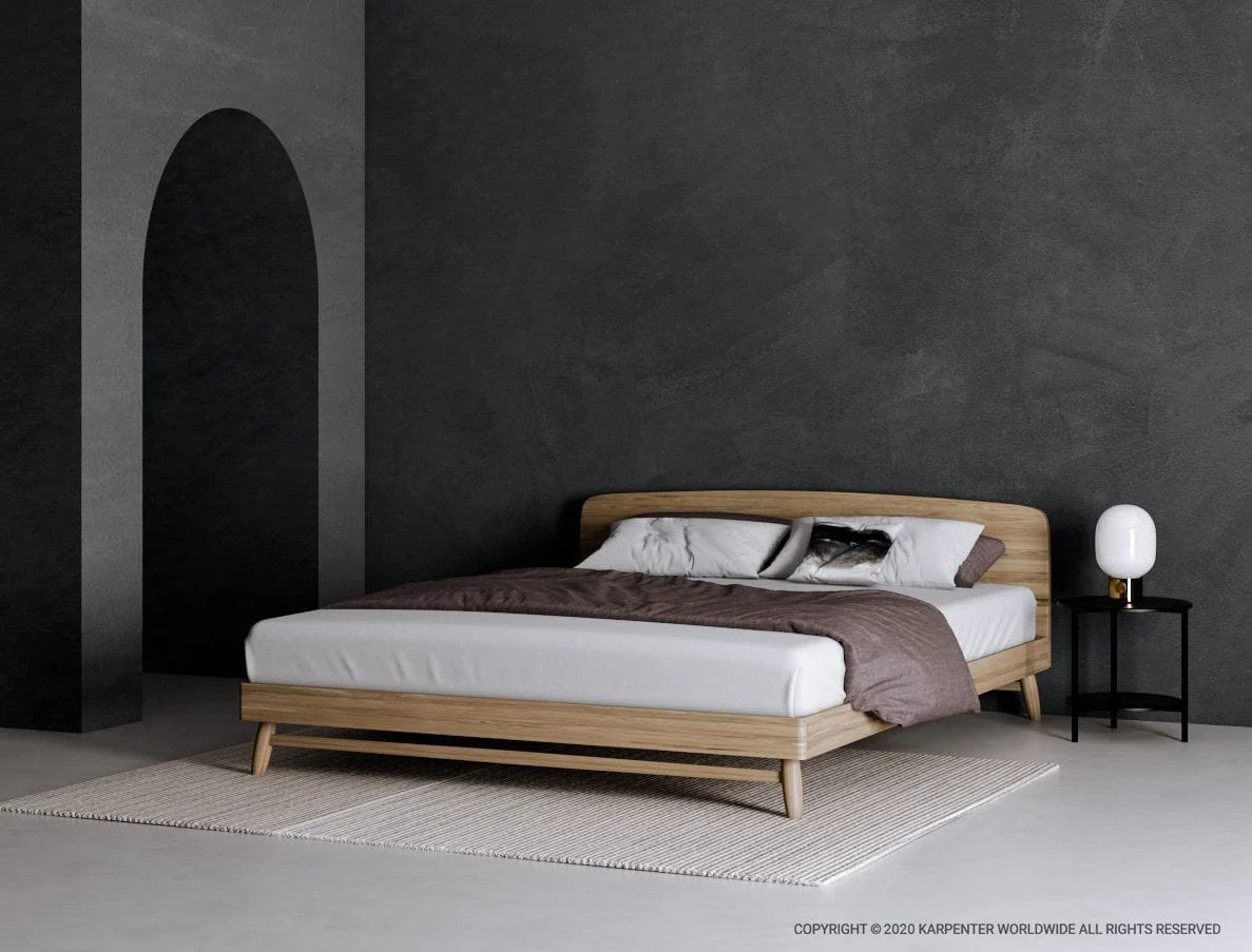 Twist King Bed - European Oak - Image 2