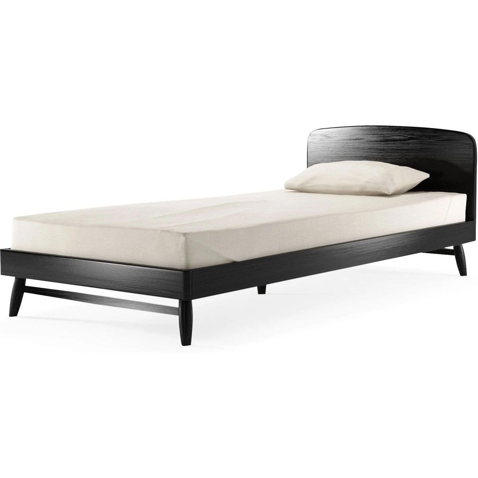 Twist King Single Bed - Satin Black