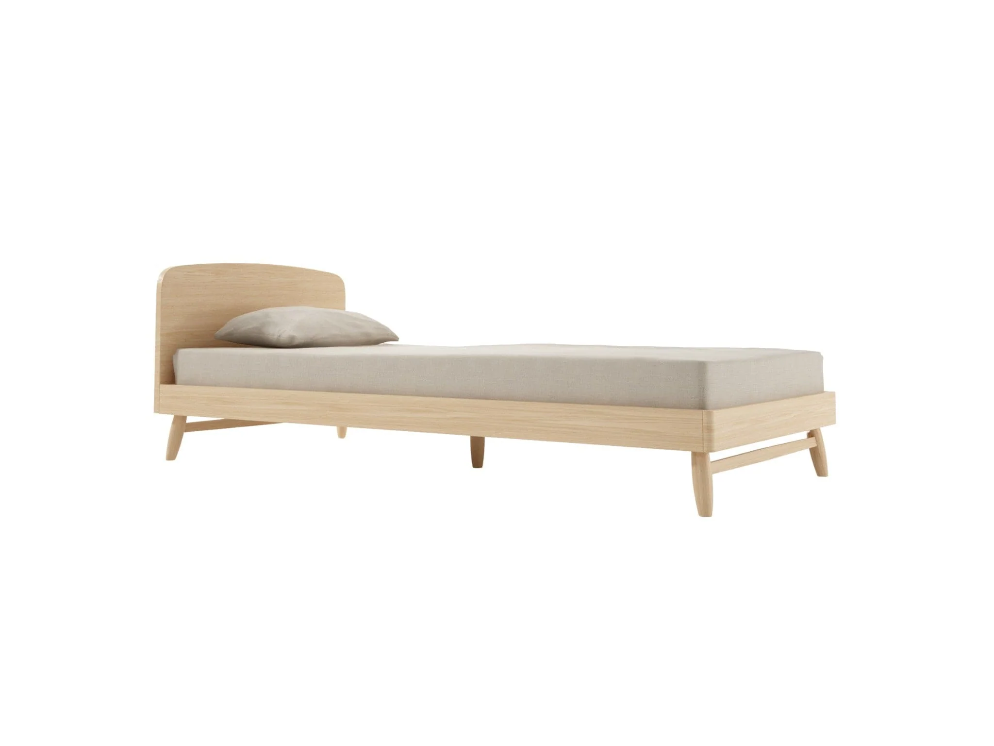 Twist Single Bed - European Oak