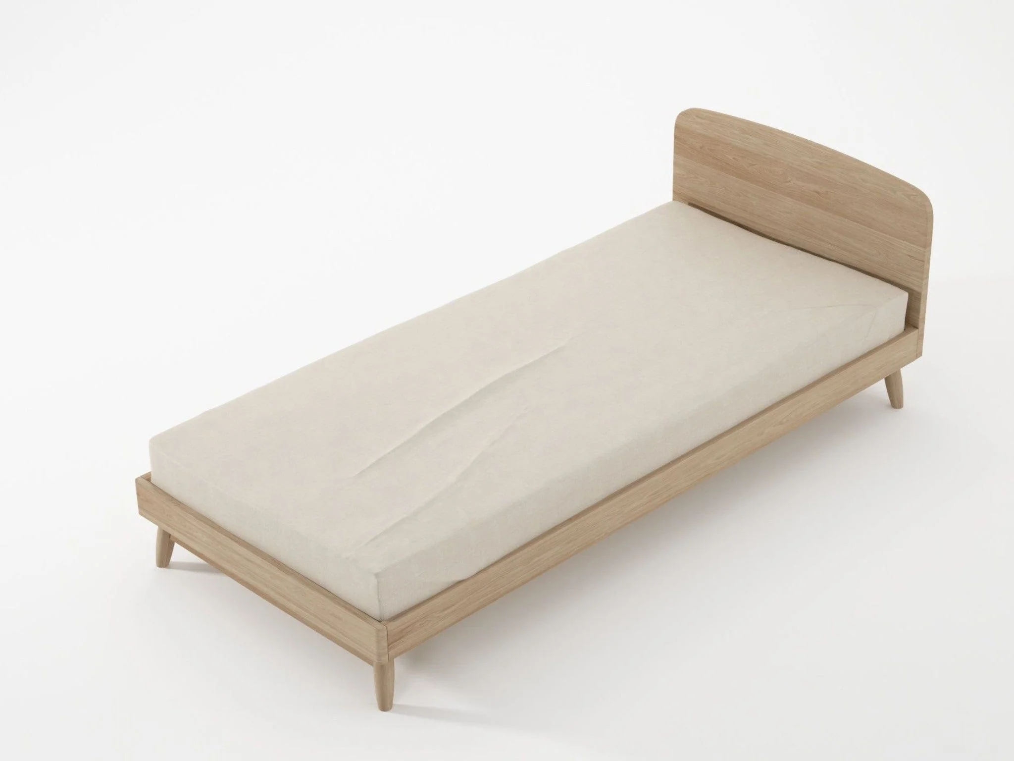 Twist Single Bed - European Oak - Image 2