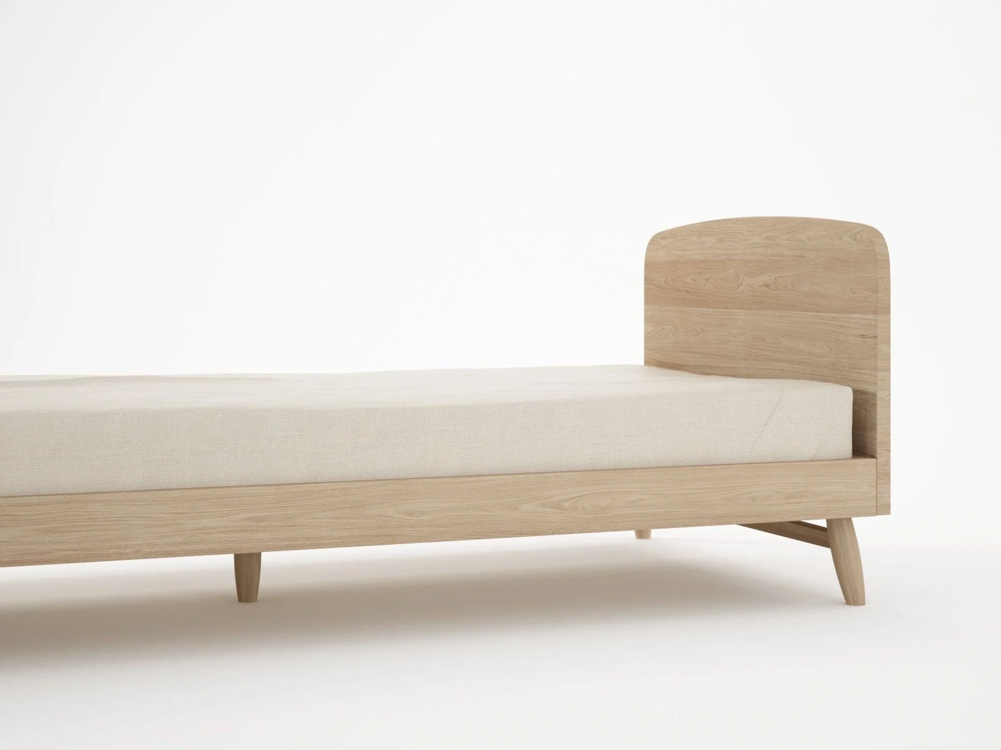 Twist Single Bed - European Oak - Image 3