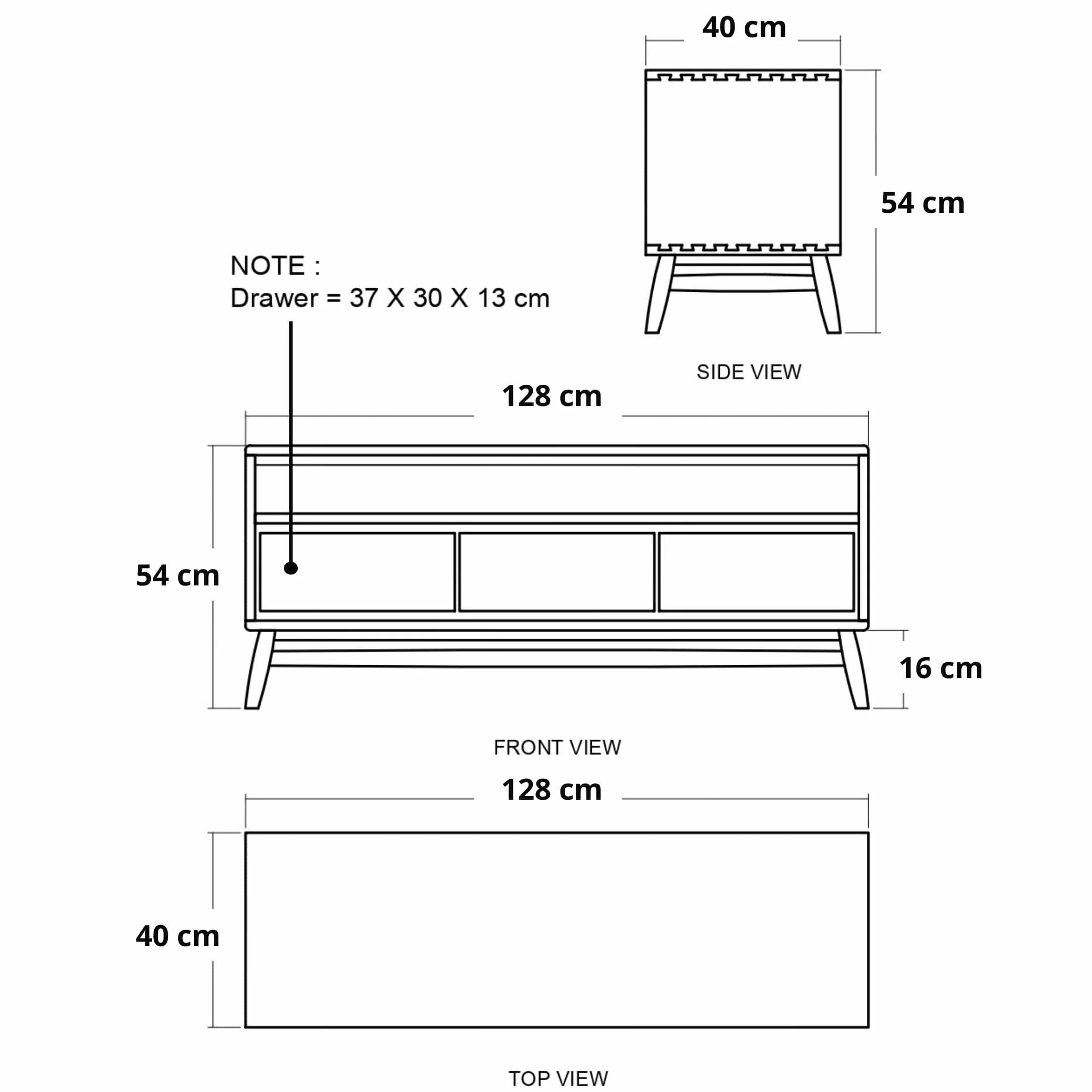 Twist TV Unit - Satin Black - Image 6