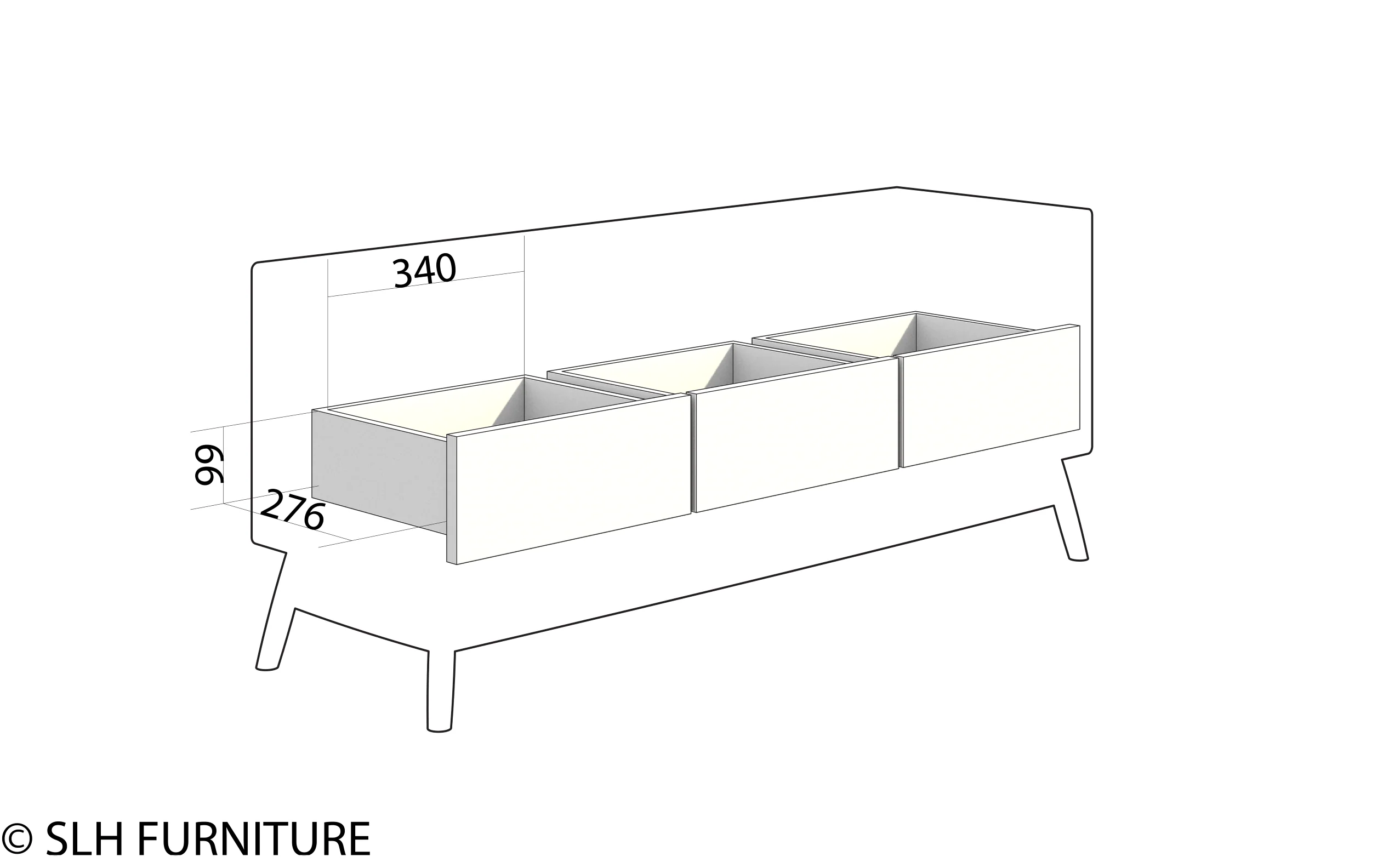 Twist TV Unit - Satin Black - Image 8