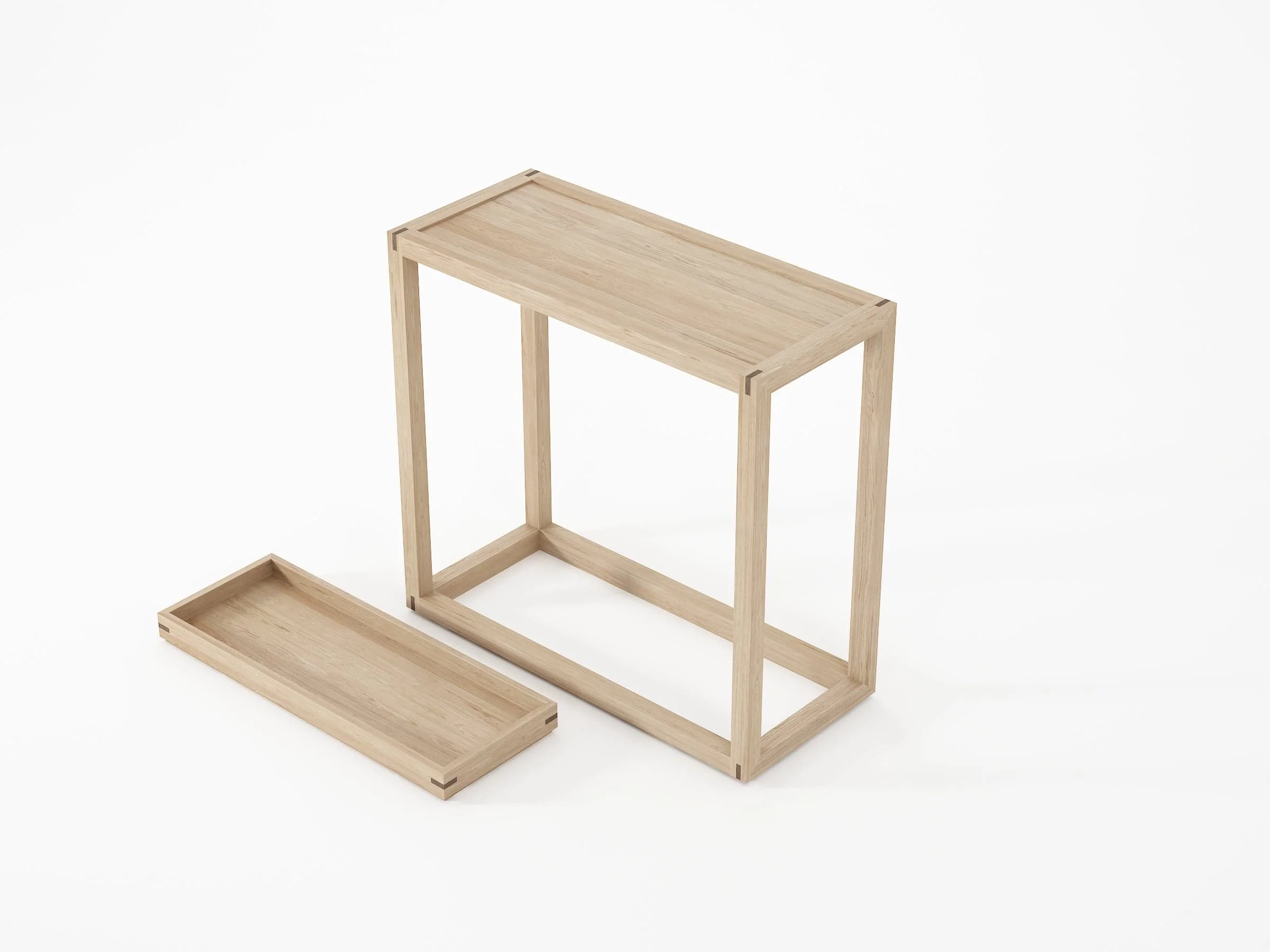 Up and Down Console Table - European Oak - Image 3