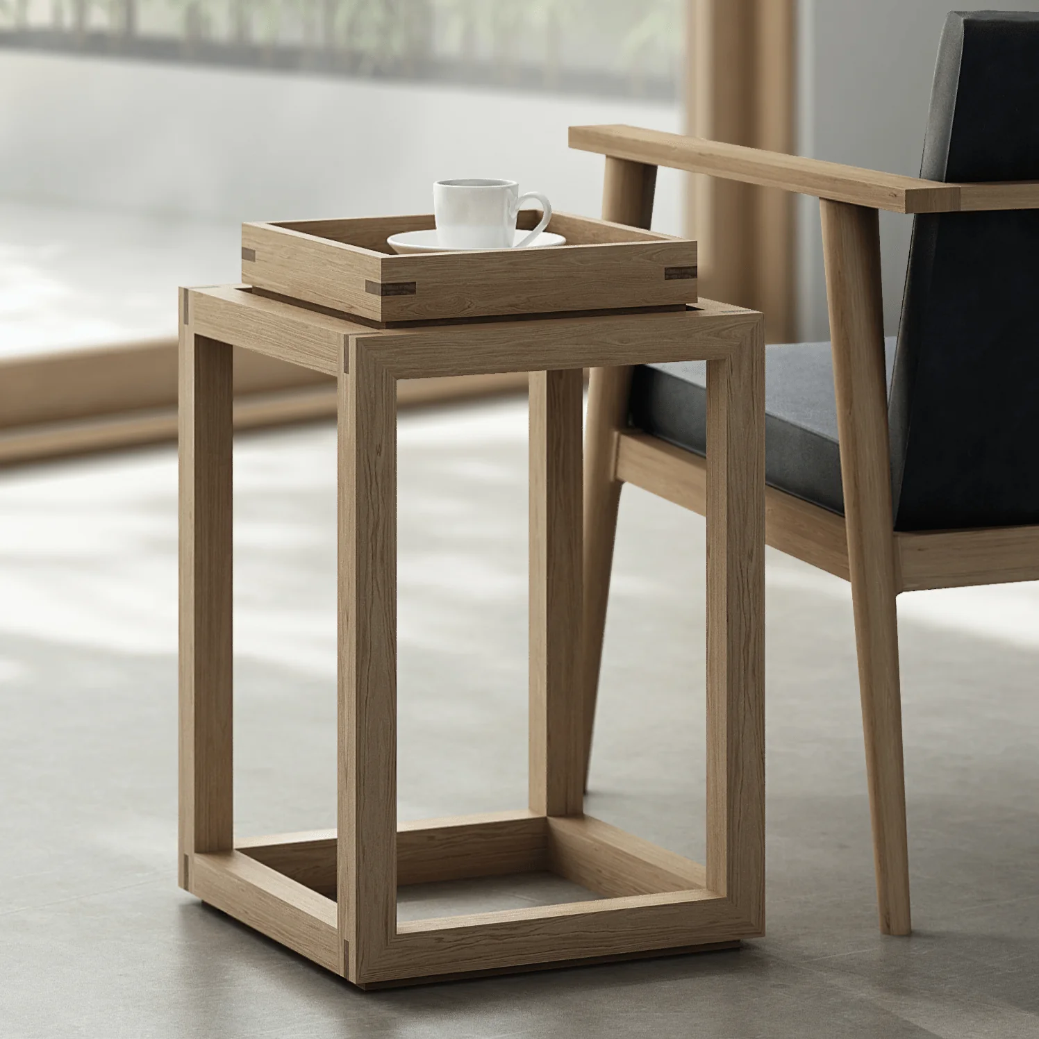Up and Down Console Table - European Oak - Image 6