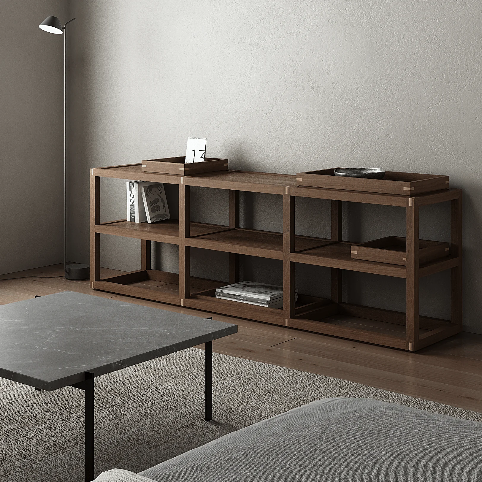 Up and Down Console Table - European Oak - Image 8
