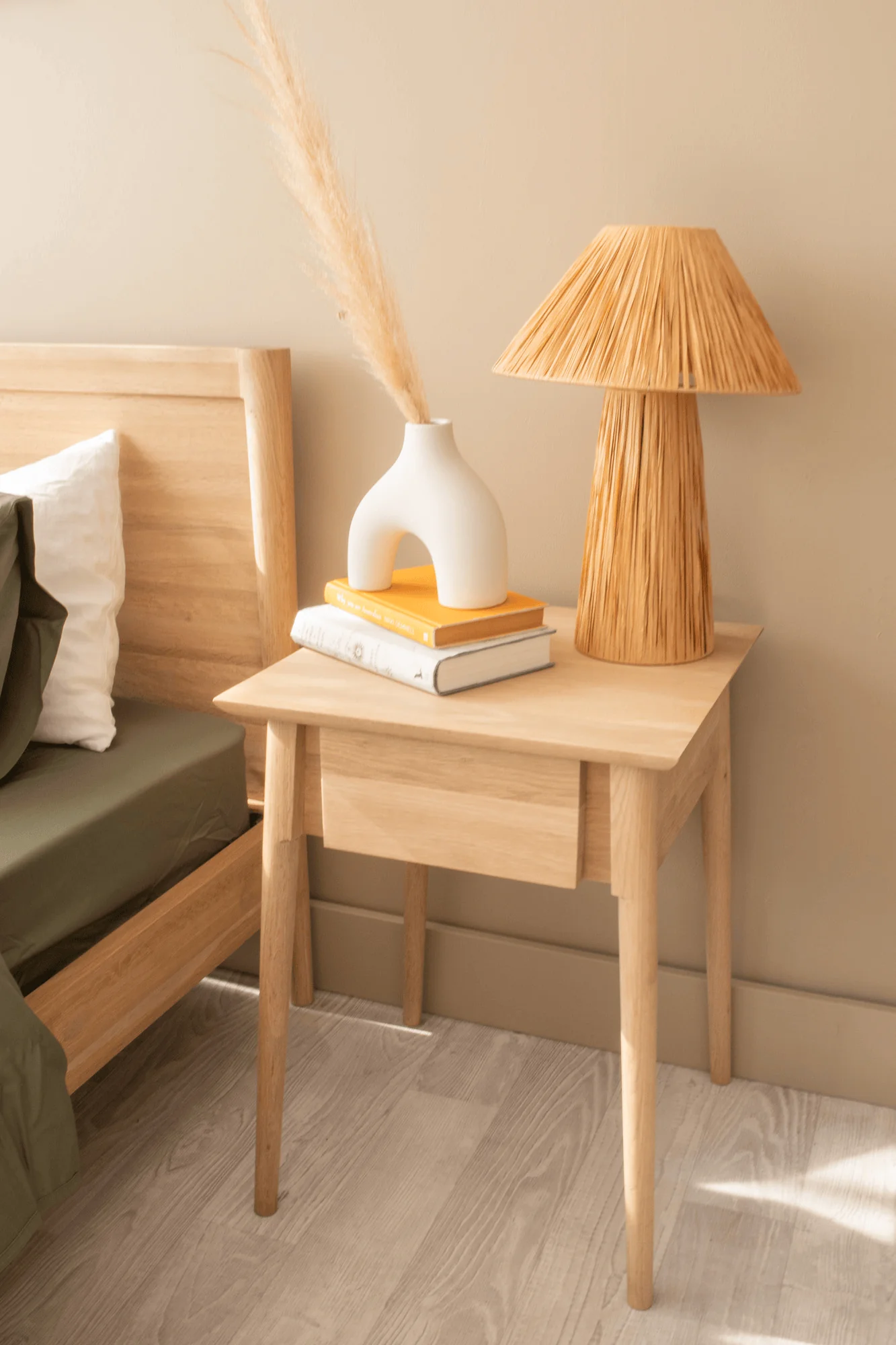Vintage Bedside  European Oak - Image 5