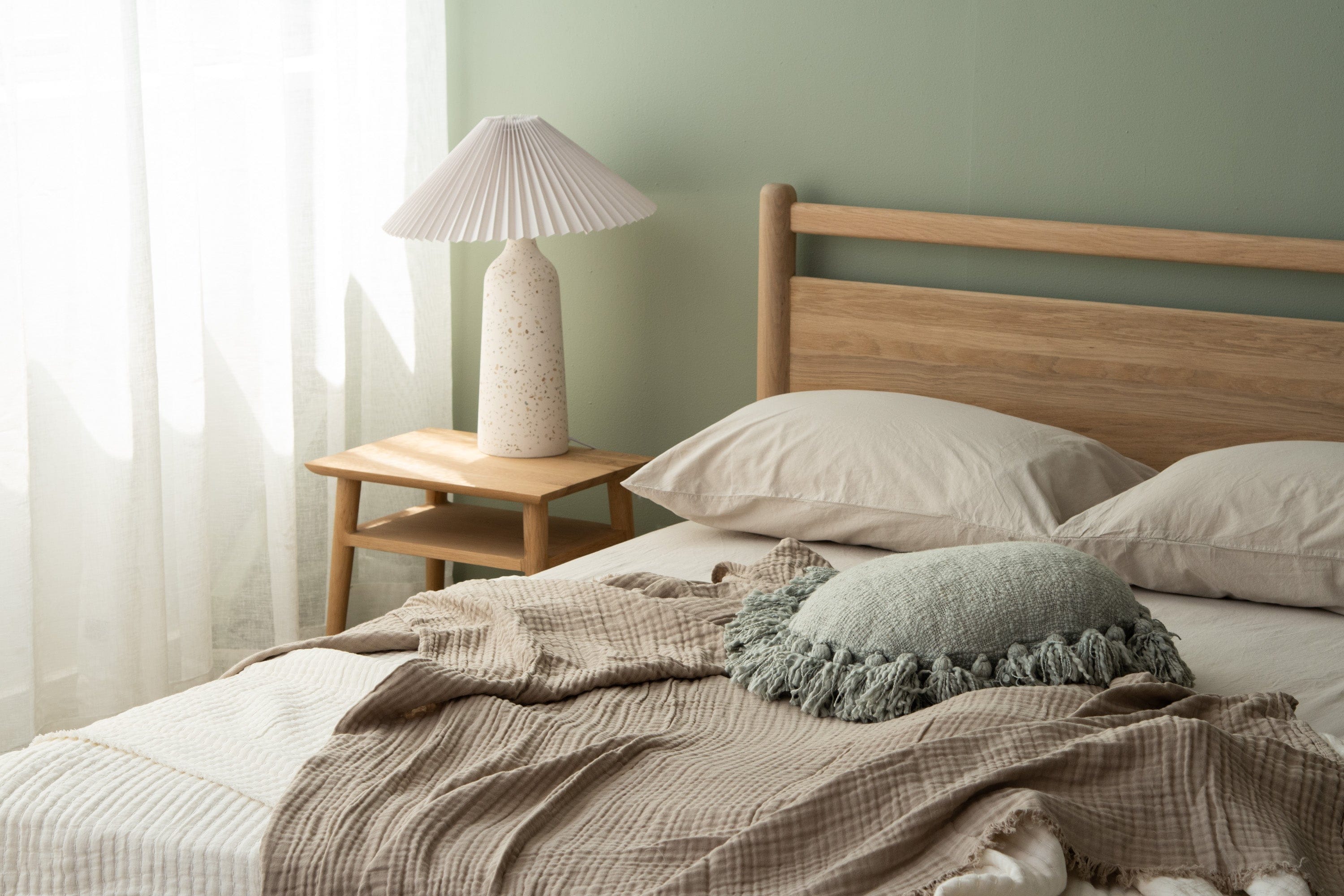 Vintage Narrow Open Bedside - European Oak - Image 4