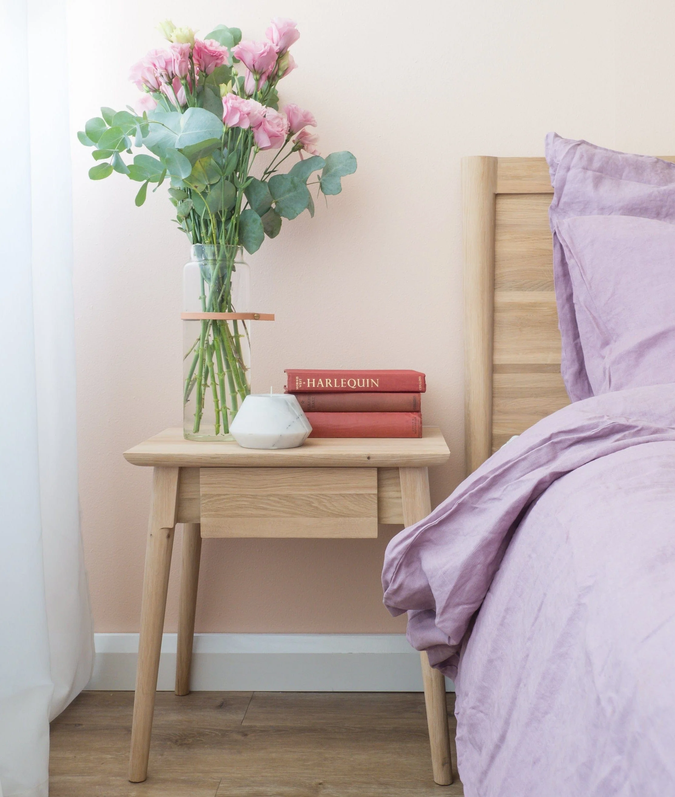 Vintage Tall Bedside - European Oak - Image 5