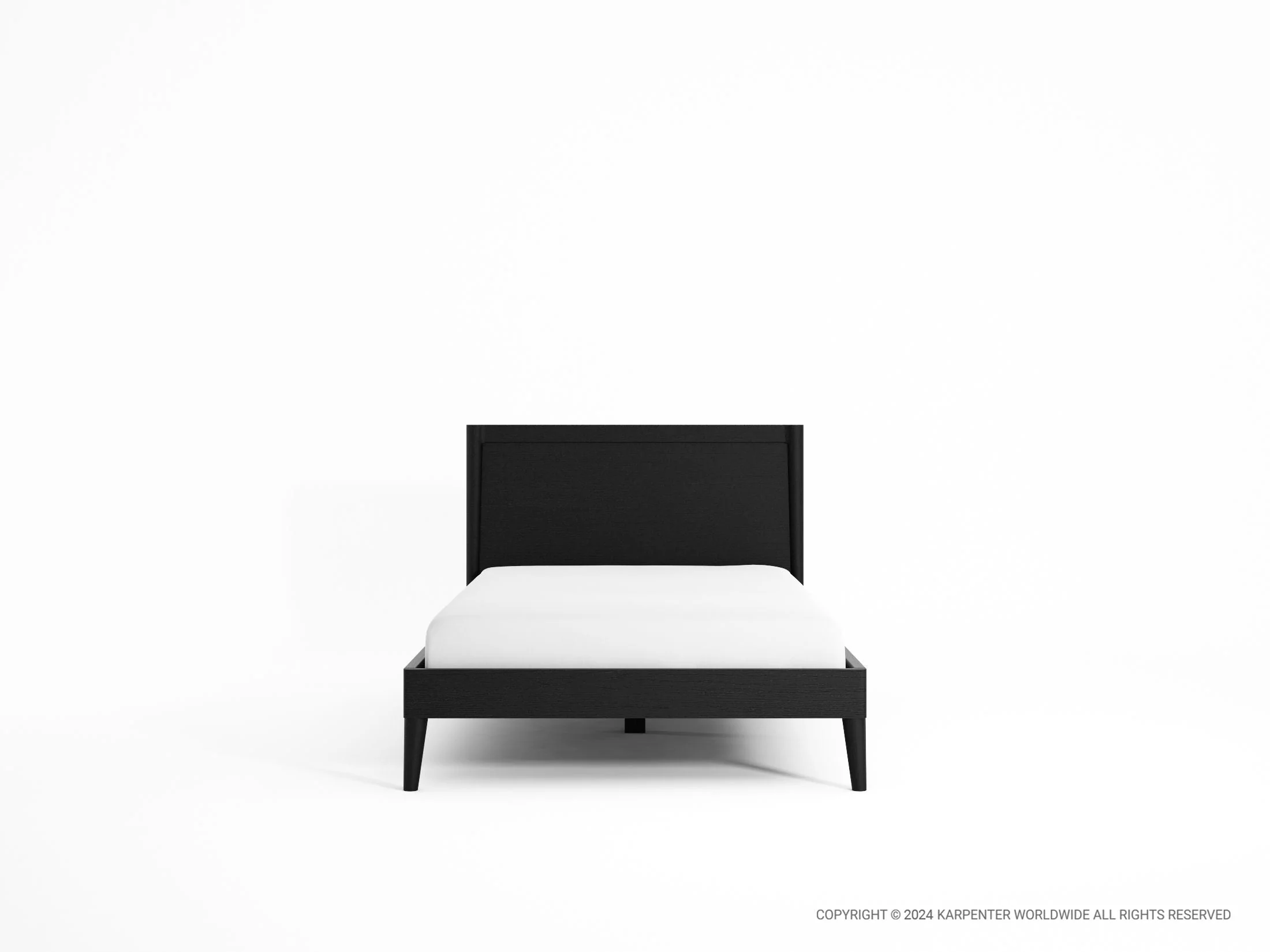 Vintage King Single Bed - Satin Black - Image 2