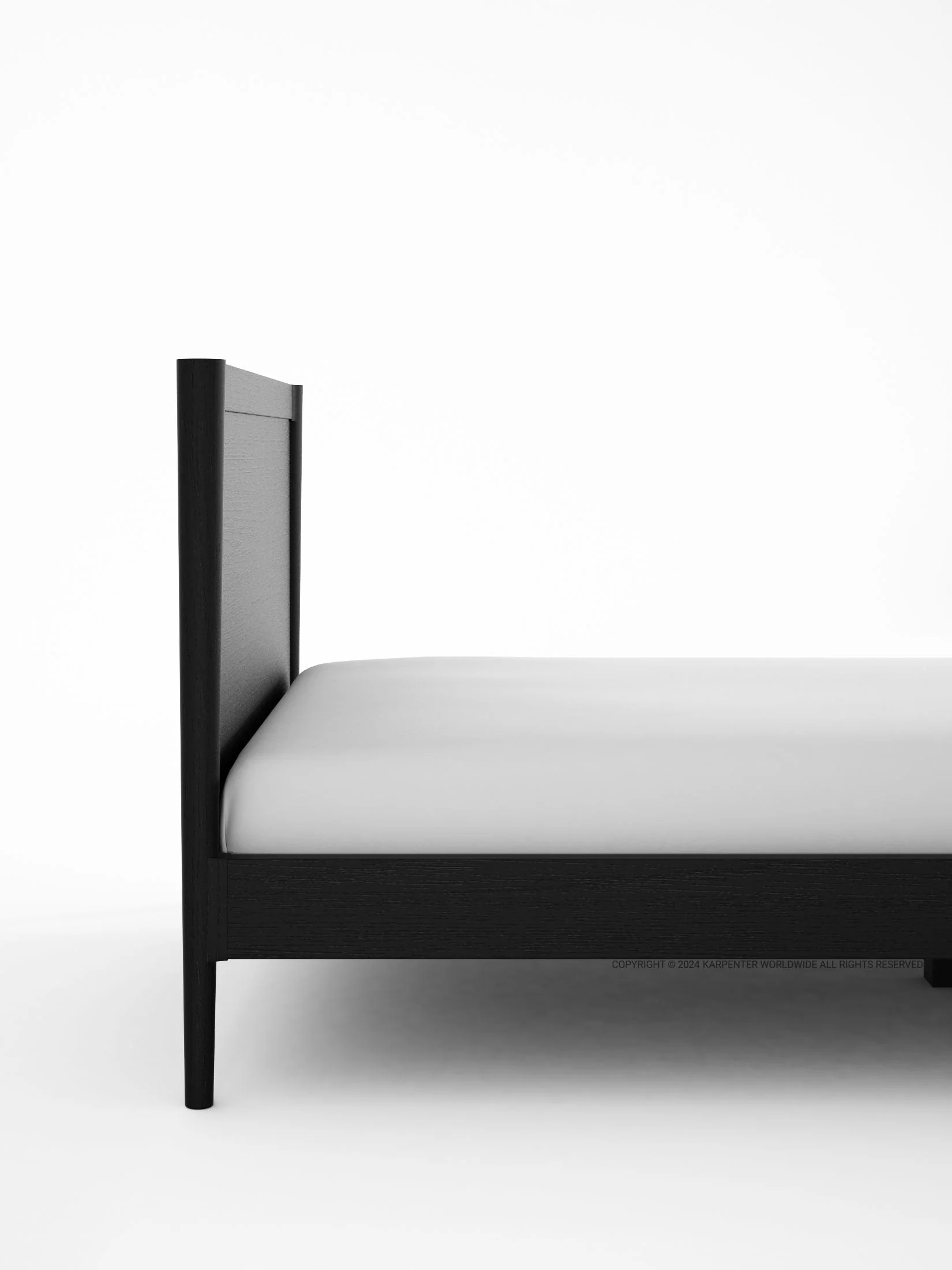 Vintage King Single Bed - Satin Black - Image 4