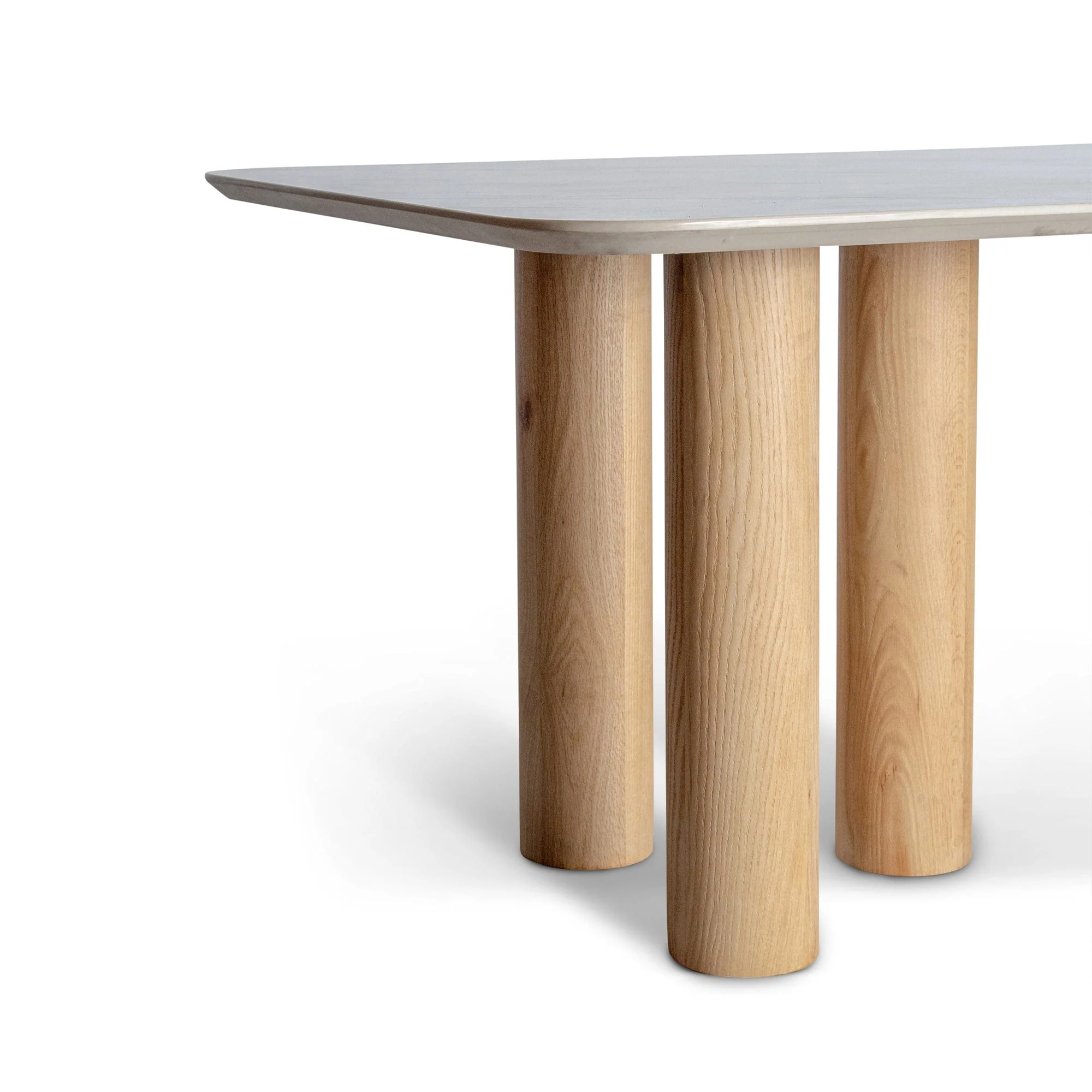 Modena Stone Dining Table - Oak Base - Image 3