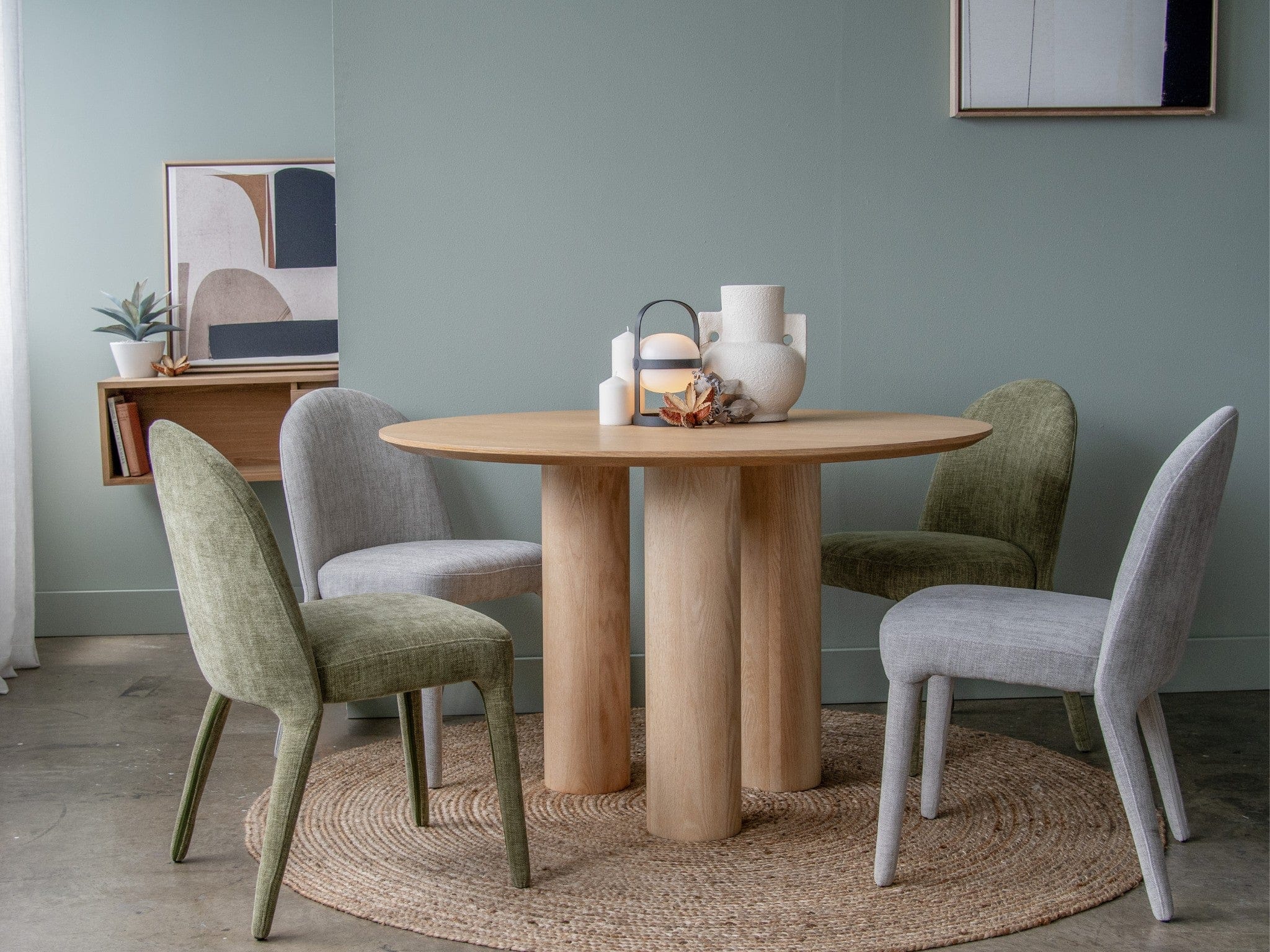 Wyatt Dining Chair Leaf Fabric Upholstery - Image 5
